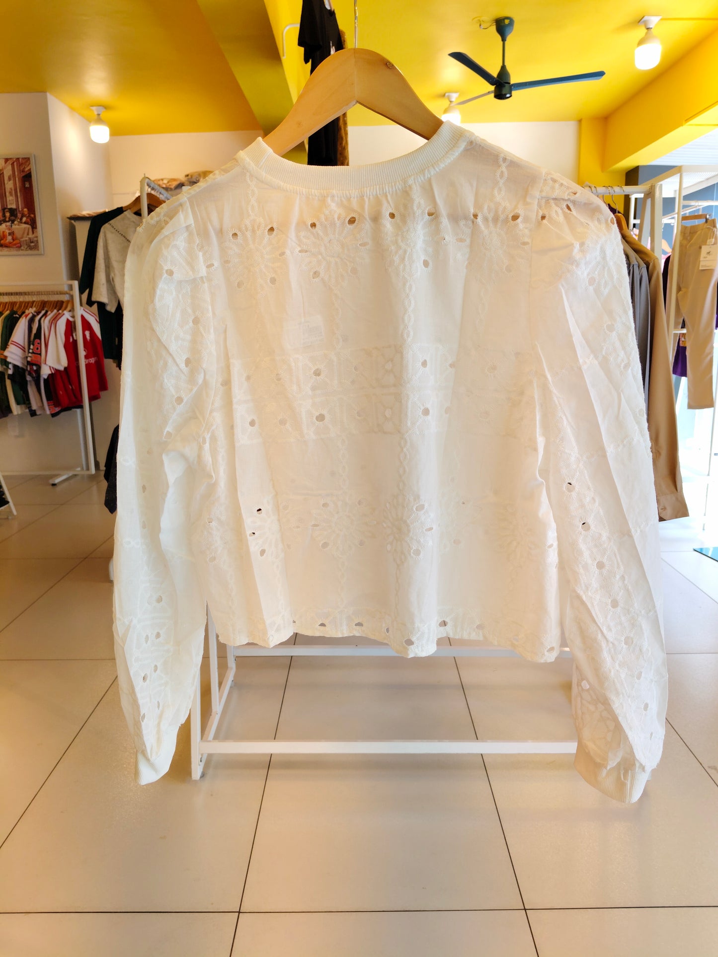 Women's High neck Eyelet top (FREE SIZE)