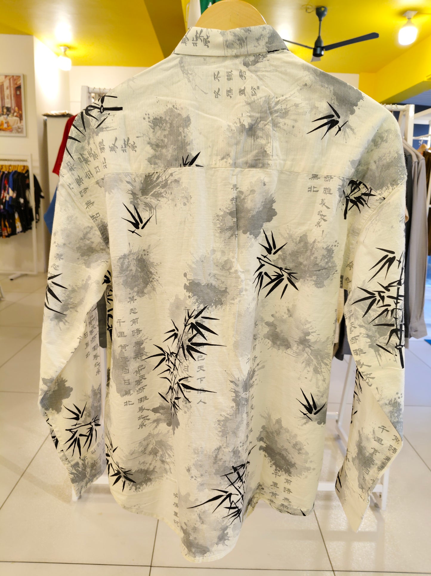 Oversized Drop Shoulder Linen Shirt for Men (XL)