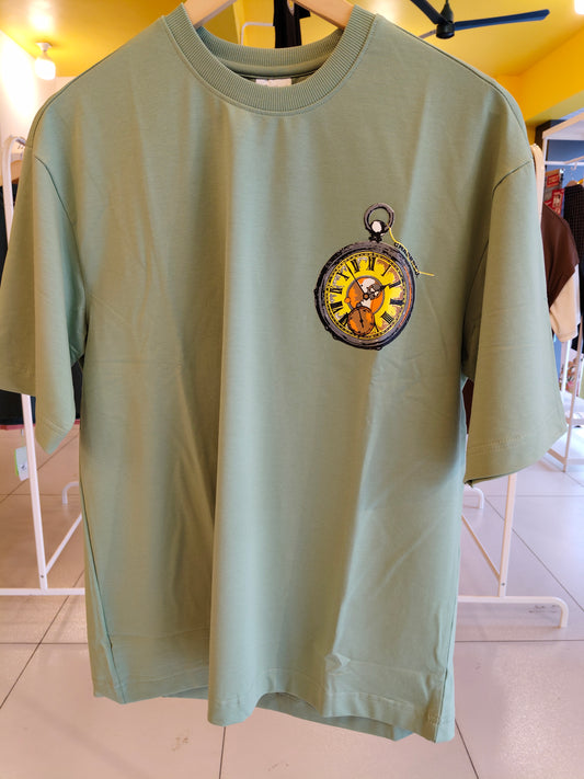 NEXT Printed Oversized Fit Round Neck T-shirt (Medium)