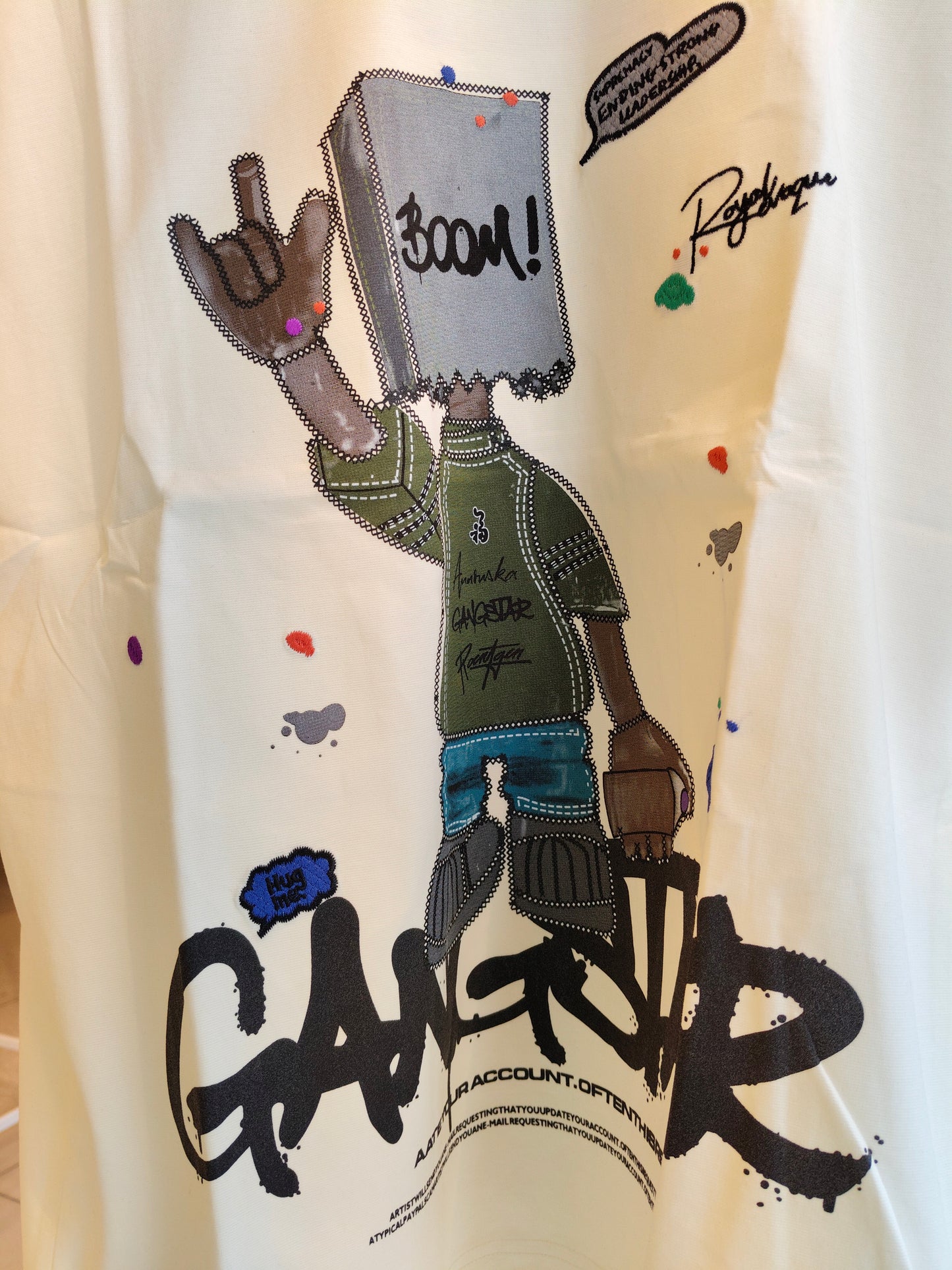 NEXT Printed Oversized Fit Round Neck T-shirt (Large)