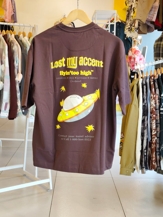 NEXT Printed Oversized Fit Round Neck T-shirt (Large)