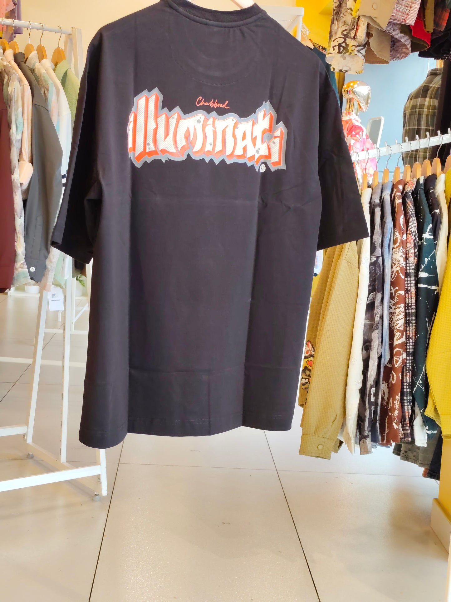 NEXT Printed Oversized Fit Round Neck T-shirt (Large)