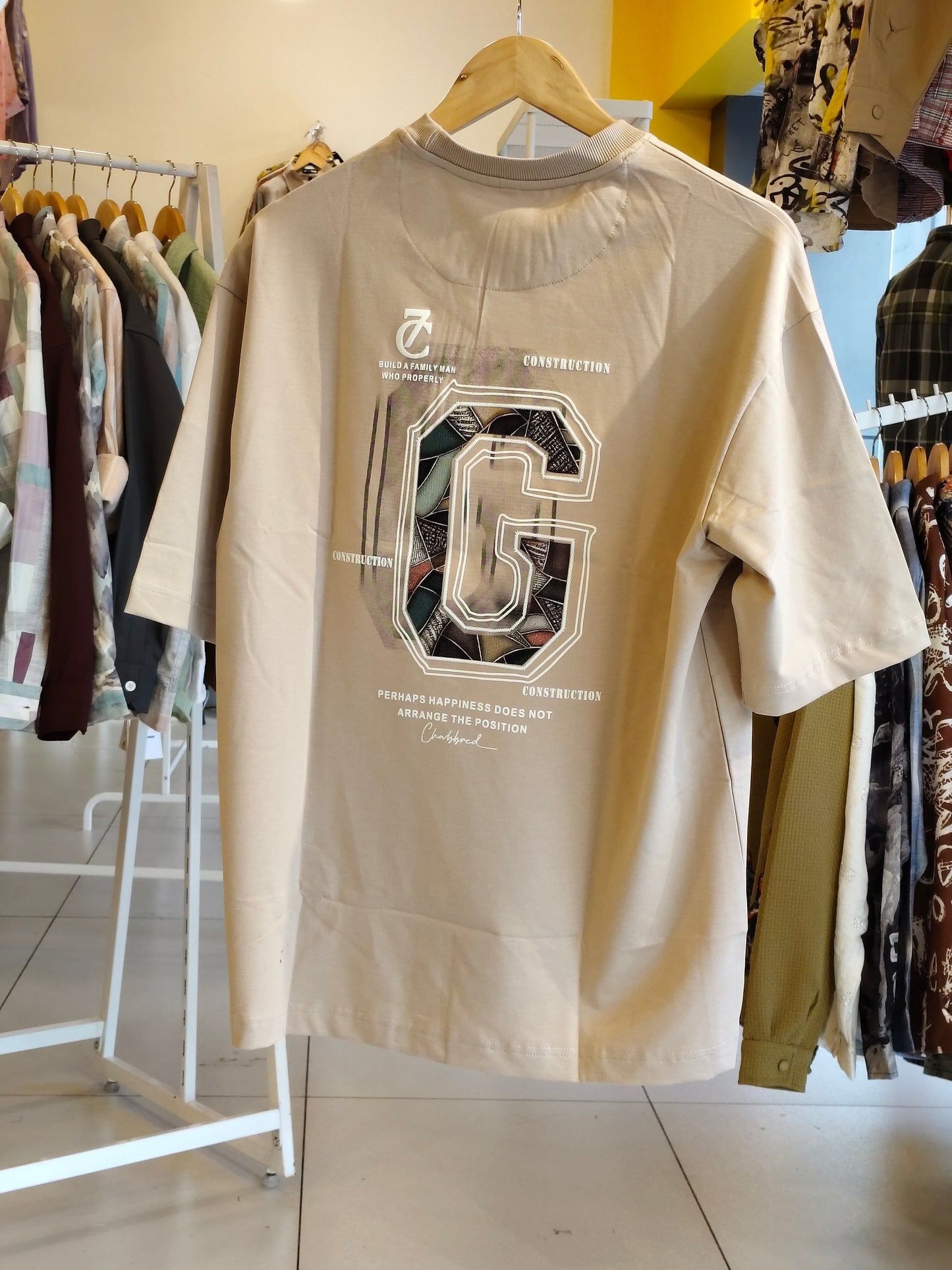 NEXT Printed Oversized Fit Round Neck T-shirt (XXL)