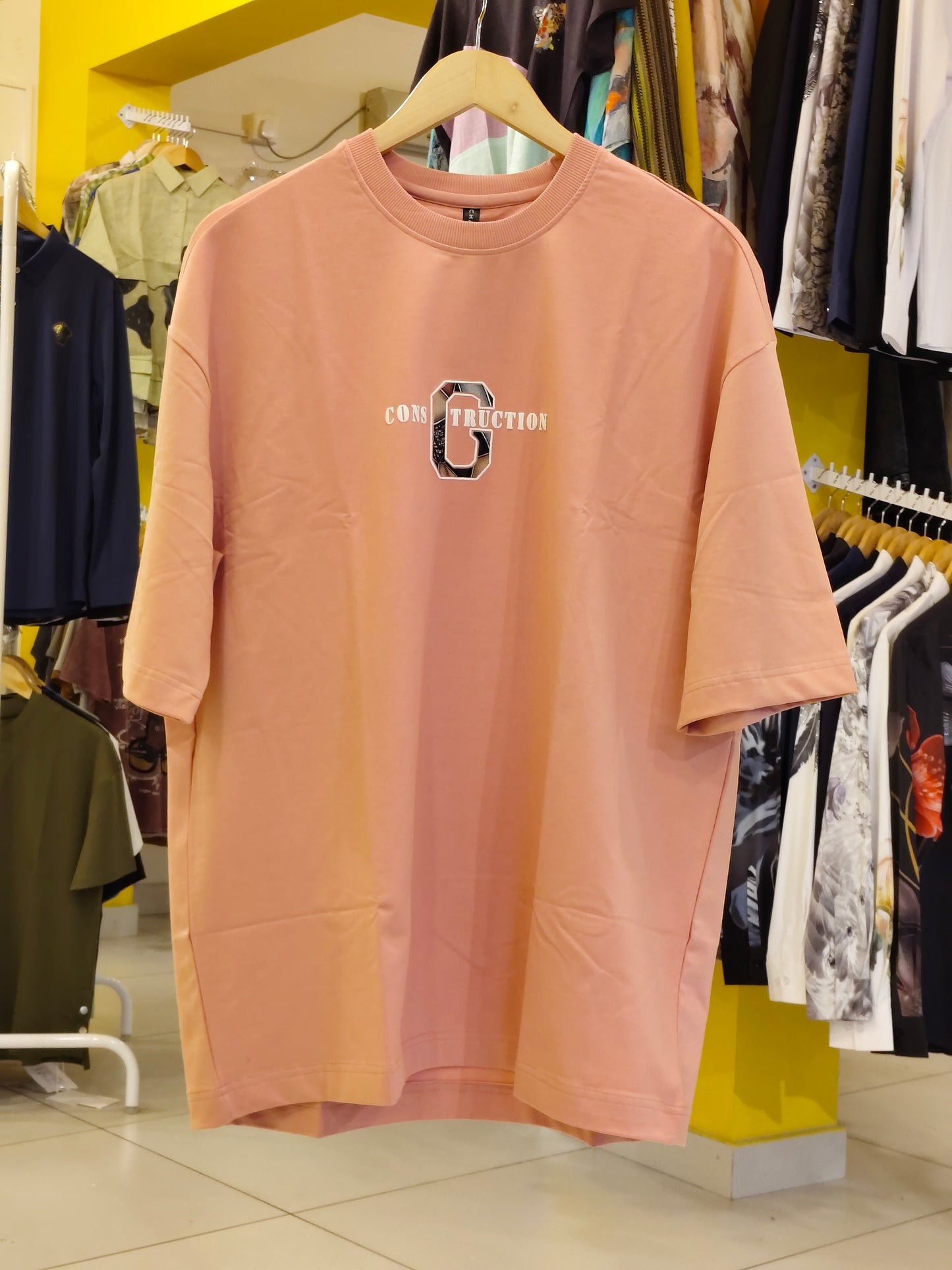 NEXT Printed Oversized Fit Round Neck T-shirt (XXL)