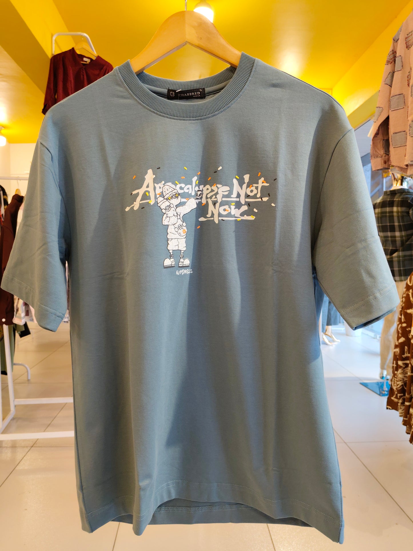 NEXT Printed Oversized Fit Round Neck T-shirt (Small)