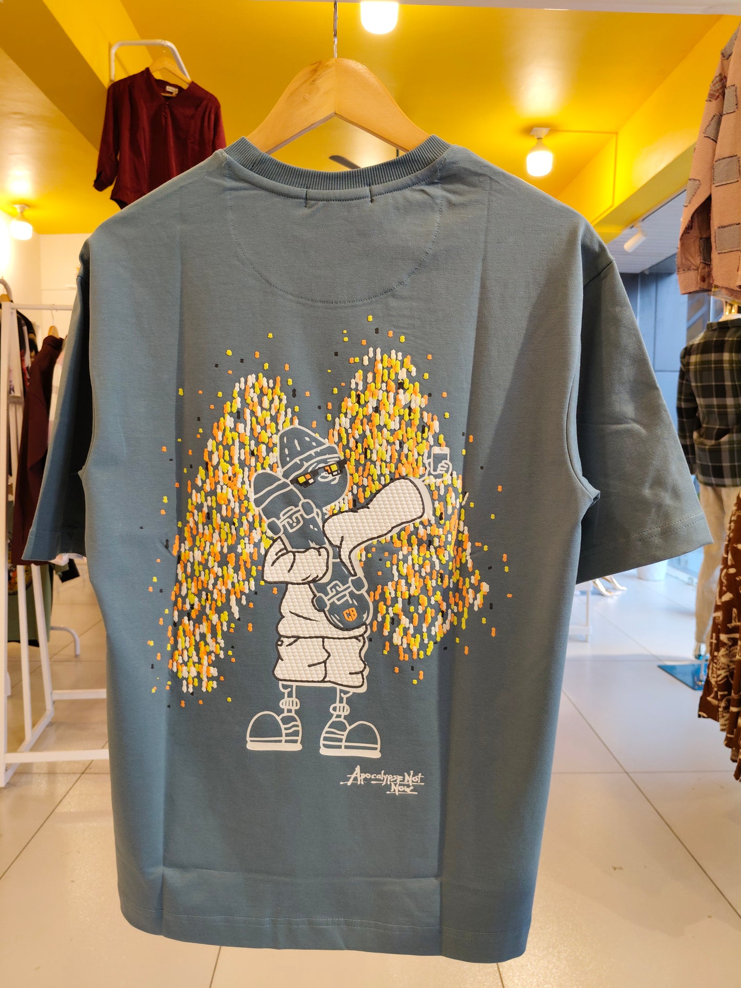 NEXT Printed Oversized Fit Round Neck T-shirt (Small)