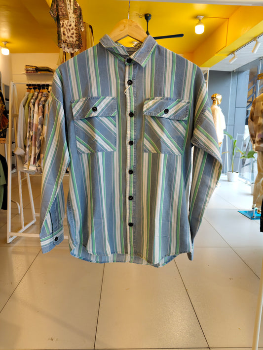 Oversized Drop Shoulder Shirt For Men (Medium)