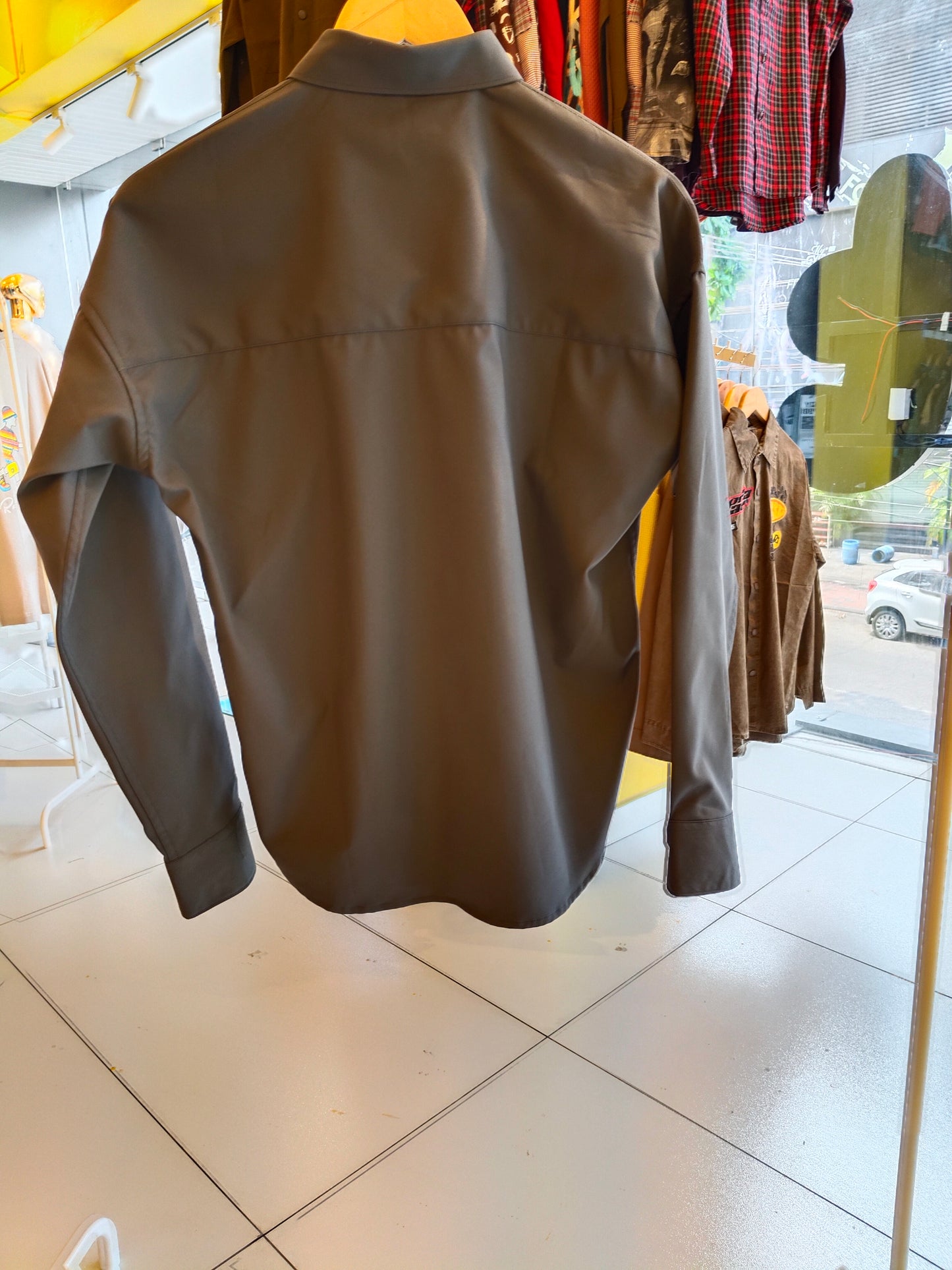 Oversized Drop Shoulder Shirt For Men (Small)