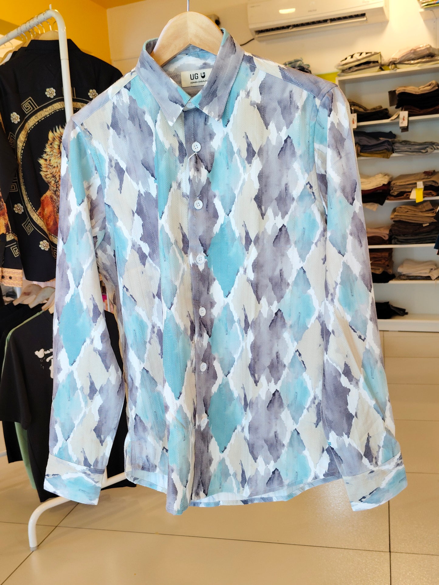 Oversized Drop Shoulder Shirt For Men (Medium)