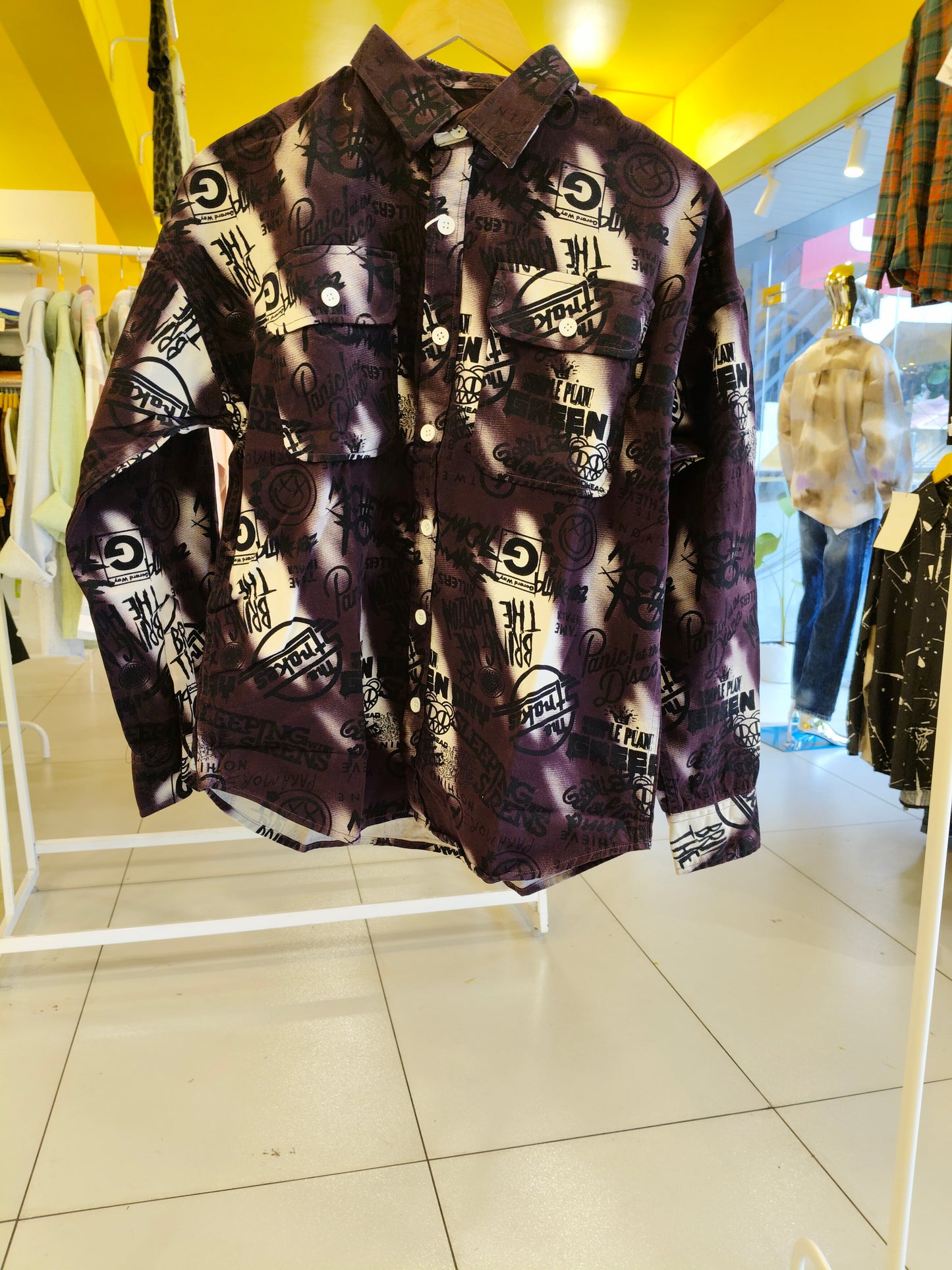 Oversized Drop Shoulder Shirt For Men (Medium)