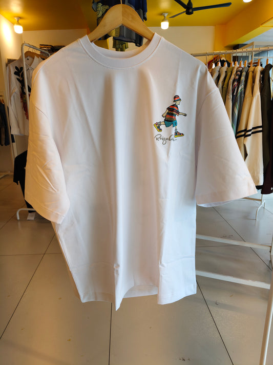 NEXT Printed Oversized Fit Round Neck T-shirt (XL)