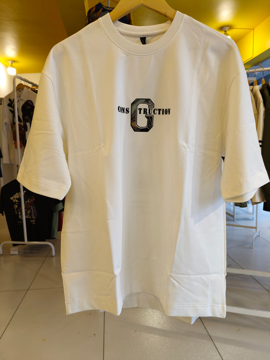 NEXT Printed Oversized Fit Round Neck T-shirt (LARGE)