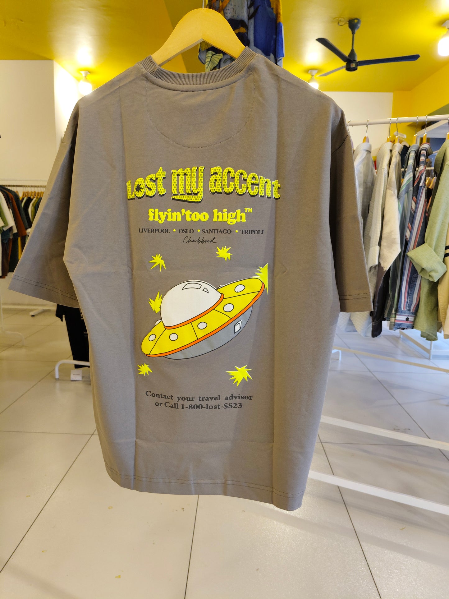 NEXT Printed Oversized Fit Round Neck T-shirt (LARGE)