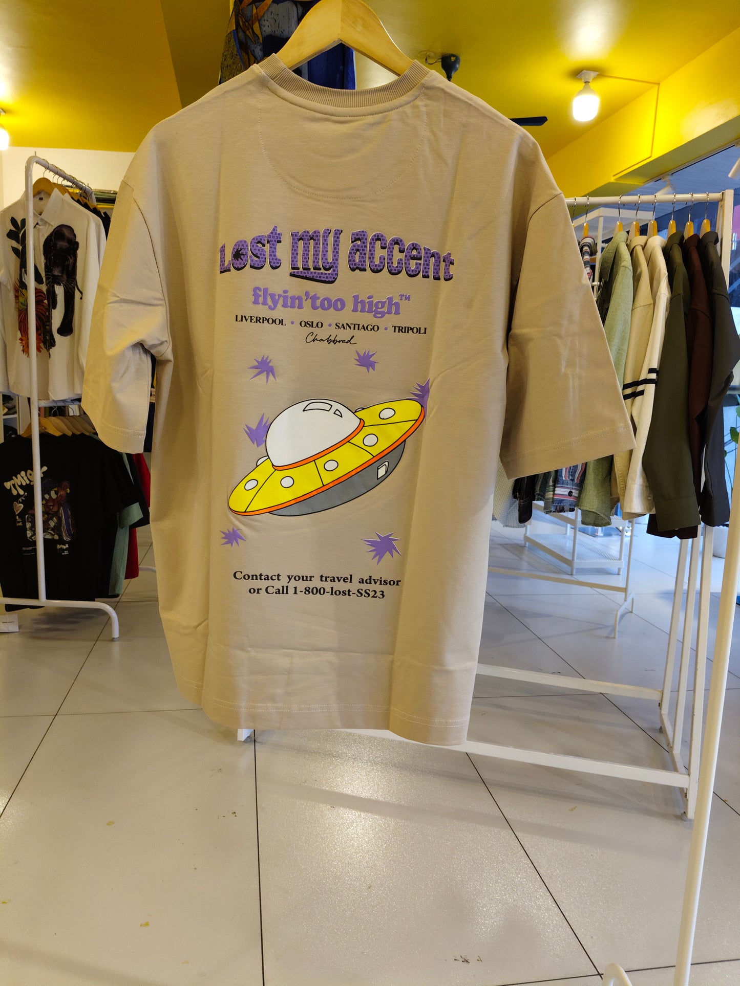 NEXT Printed Oversized Fit Round Neck T-shirt (LARGE)