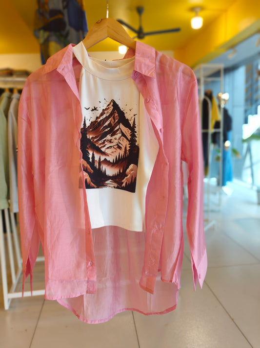 NEXT Women Stylish Over Shirt With Inner (LARGE)