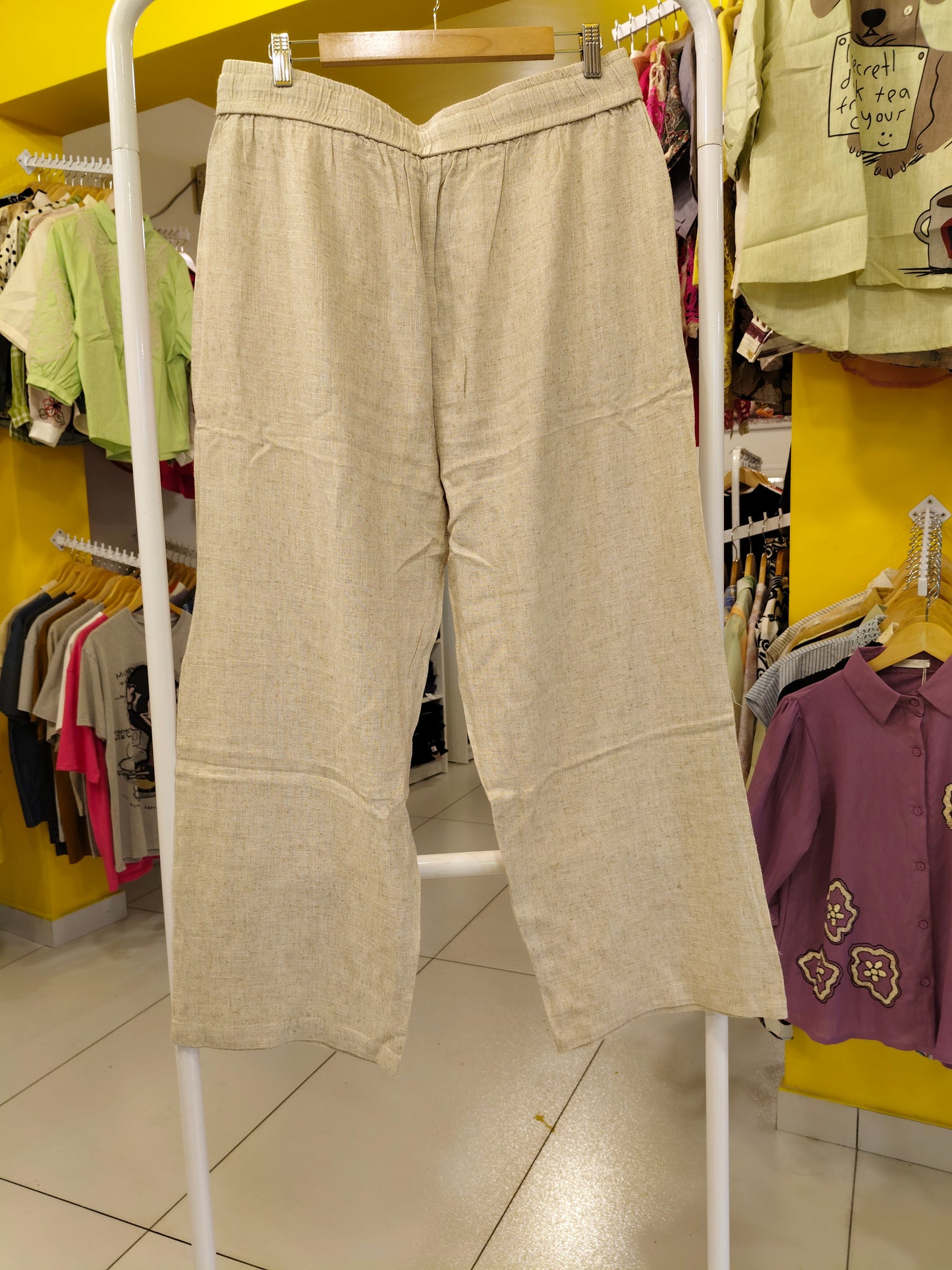 Linen Pants For Women  (3XL)