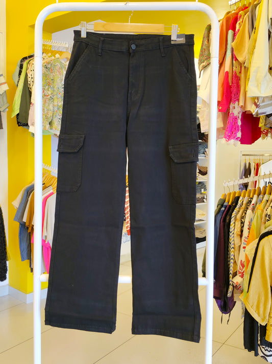 Ladies Cargo Straight Fit Denim Jeans  (Size 30)