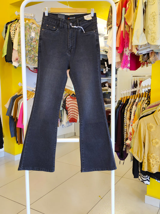 Ladies Wide Leg Bell Bottom Denim Jeans For Women (Size 34)