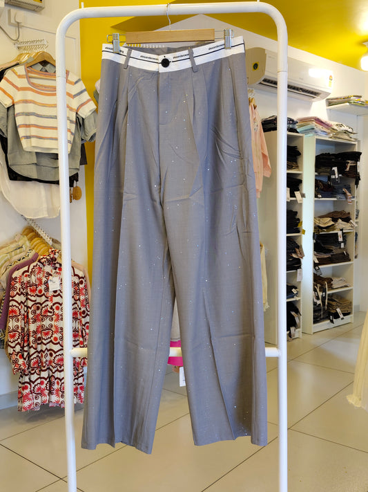 Loose Fit Party Wear Pants For Women (LARGE)