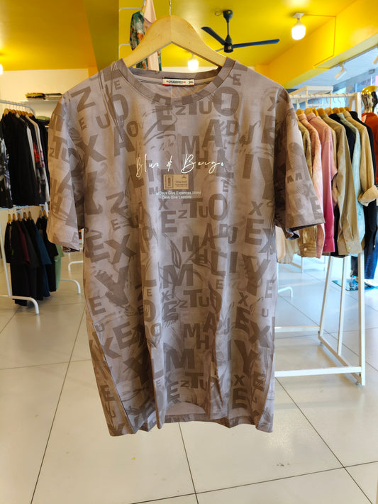 NEXT Printed Oversized Fit Round Neck T-shirt (4XL)