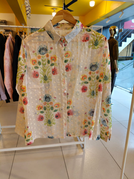 Korean Shirt For Women  (Free Size)