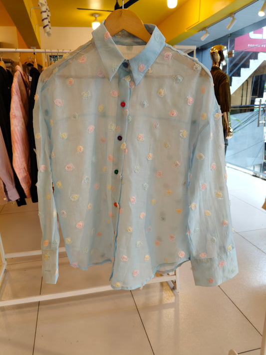 Korean Shirt For Women  (Free Size)
