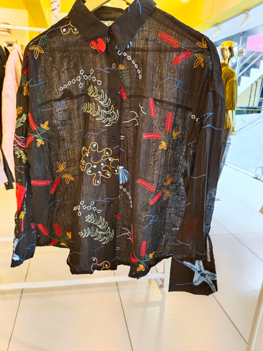 Korean Shirt For Women  (Free Size)
