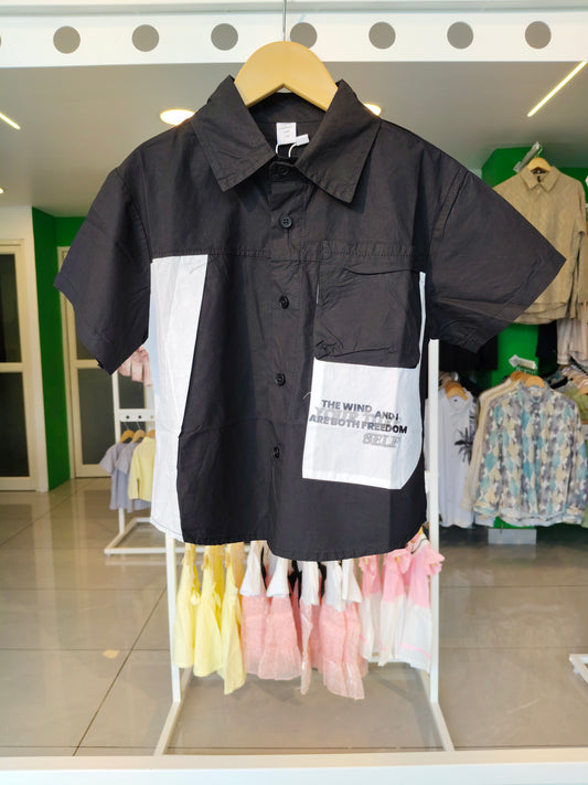 Oversized Drop Shoulder Shirt for Boys  (SIZE 100)
