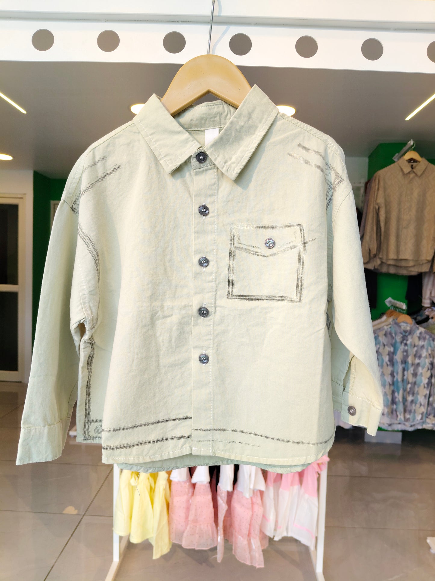 Oversized Drop Shoulder Shirt for Boys   (SIZE 90)
