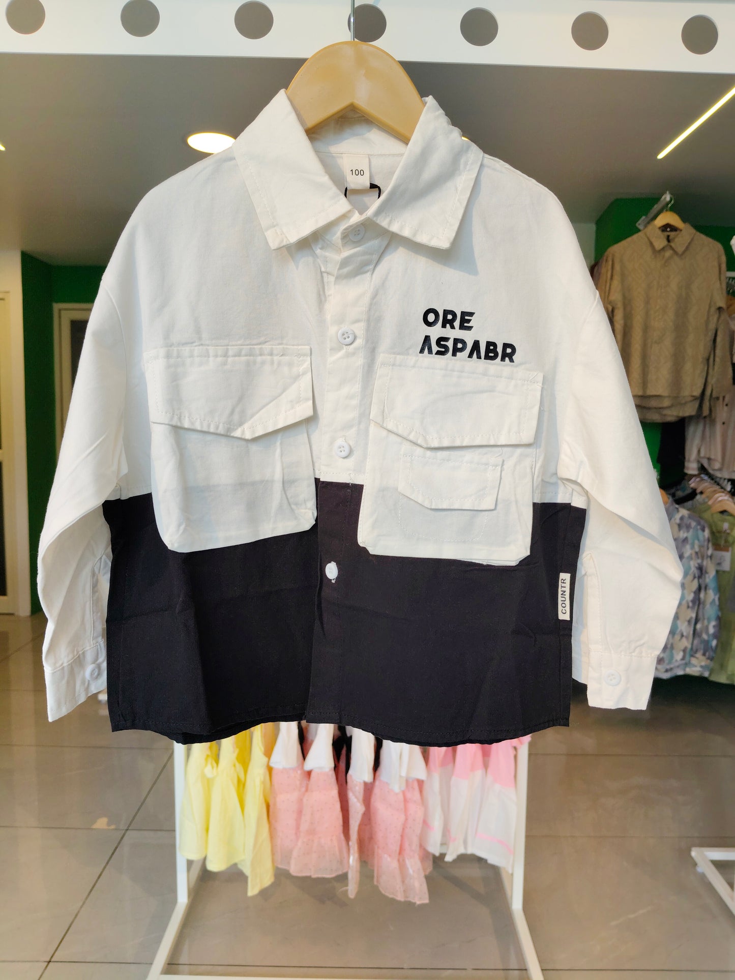 Oversized Drop Shoulder Shirt for Boys  (SIZE 100)