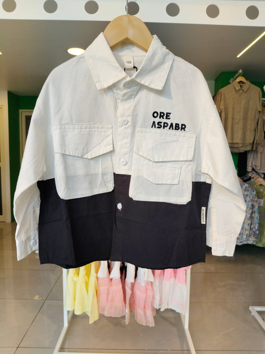 Oversized Drop Shoulder Shirt for Boys  (SIZE 100)