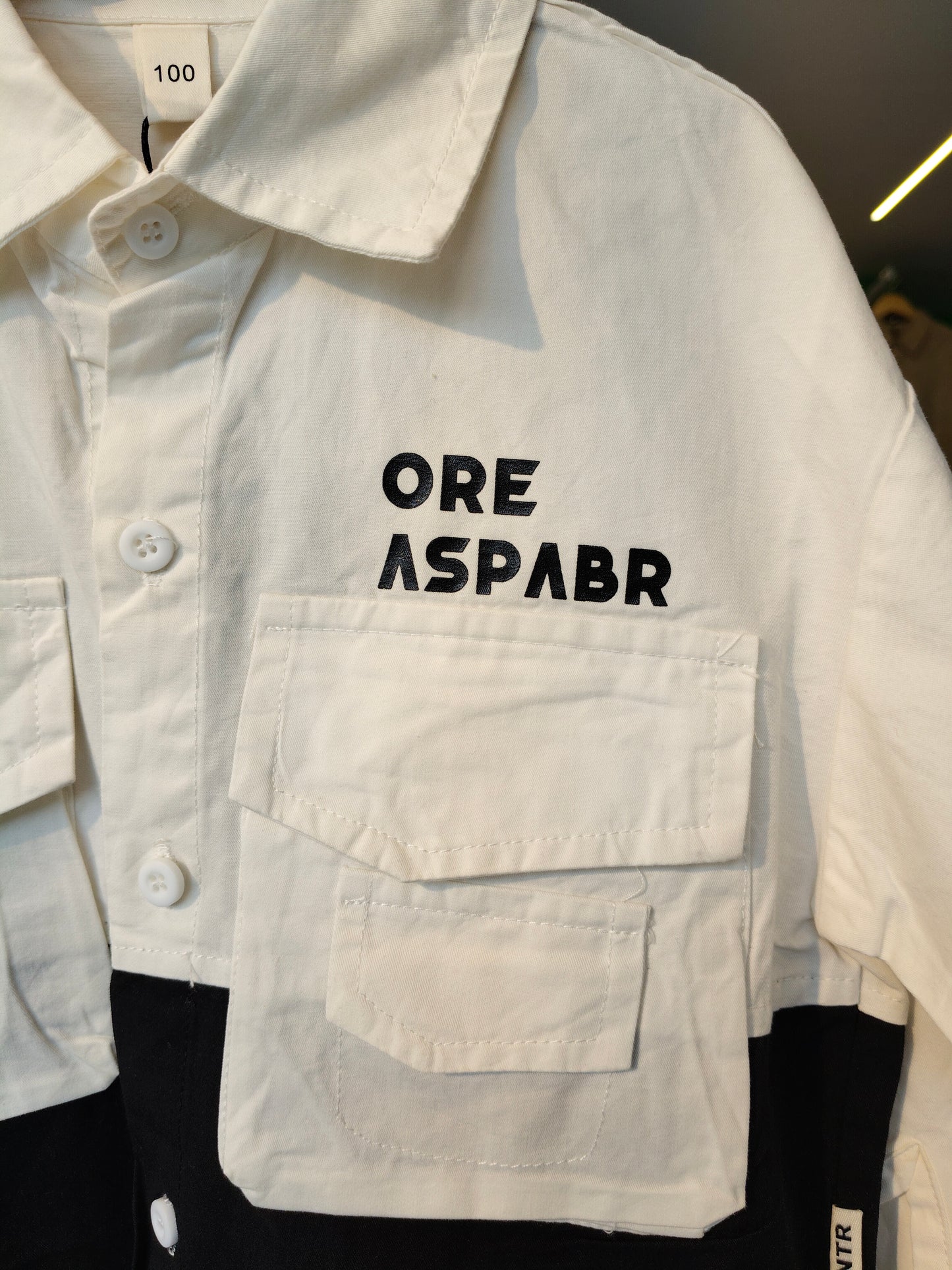 Oversized Drop Shoulder Shirt for Boys  (SIZE 100)