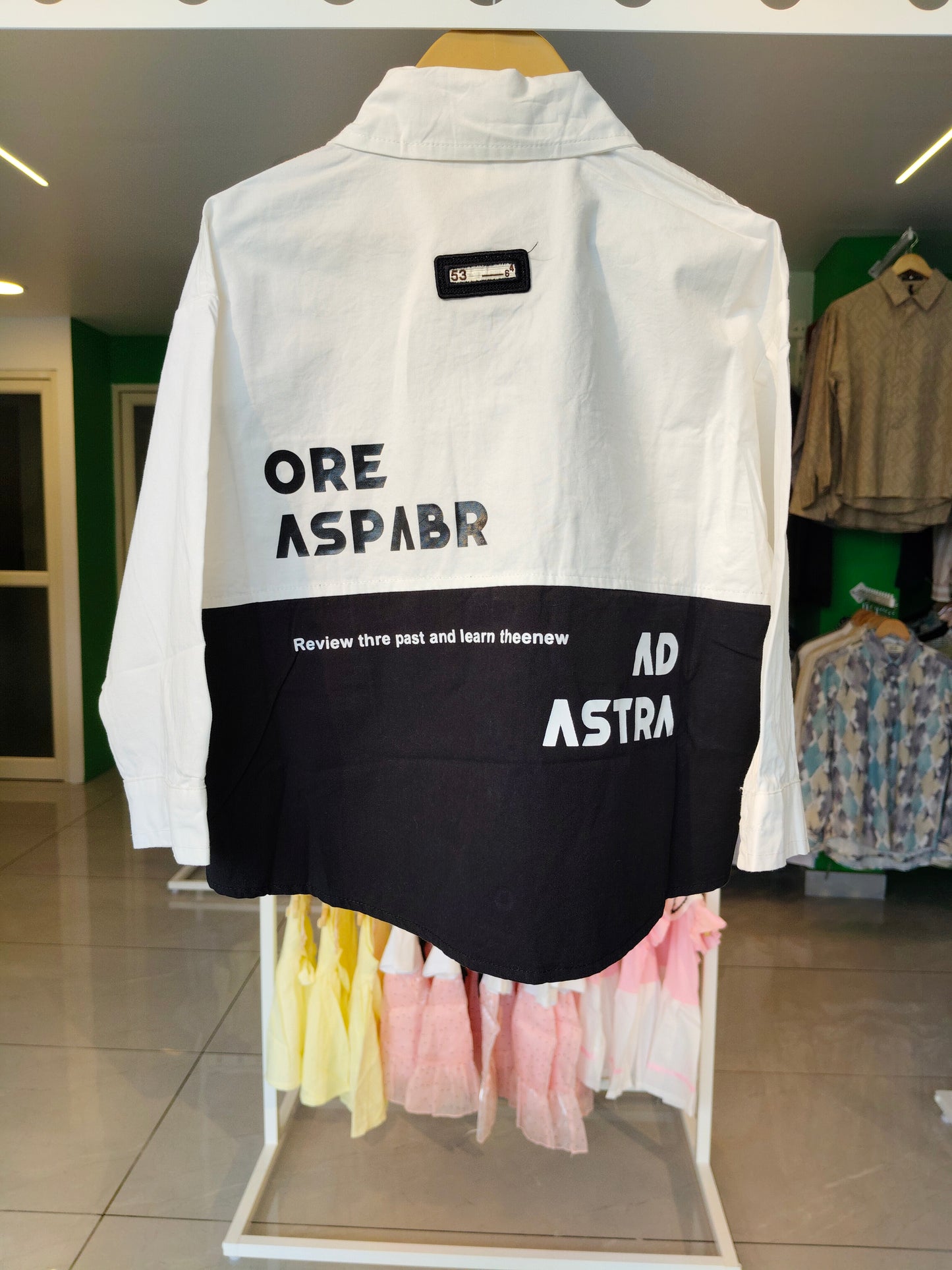 Oversized Drop Shoulder Shirt for Boys  (SIZE 100)
