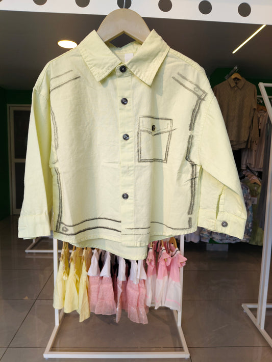 Oversized Drop Shoulder Shirt for Boys   (SIZE 90)