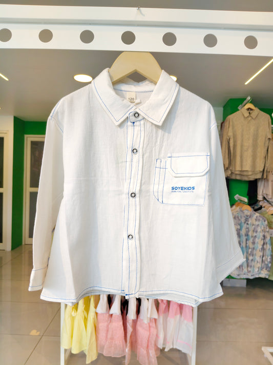 Oversized Drop Shoulder Shirt for Boys  (SIZE  80)