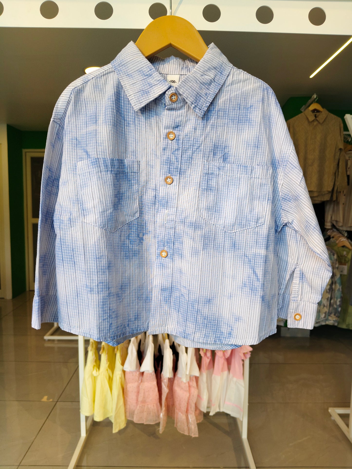 Oversized Drop Shoulder Shirt for Boys  (SIZE  100)