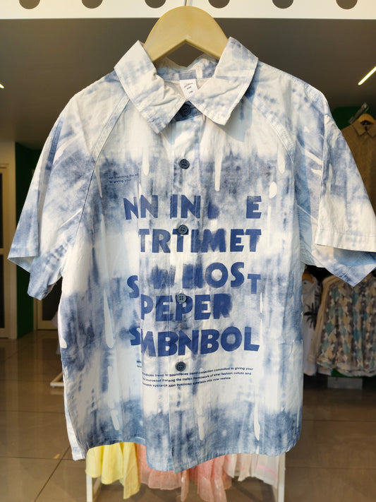 Oversized Drop Shoulder Shirt for Boys  (SIZE  90)