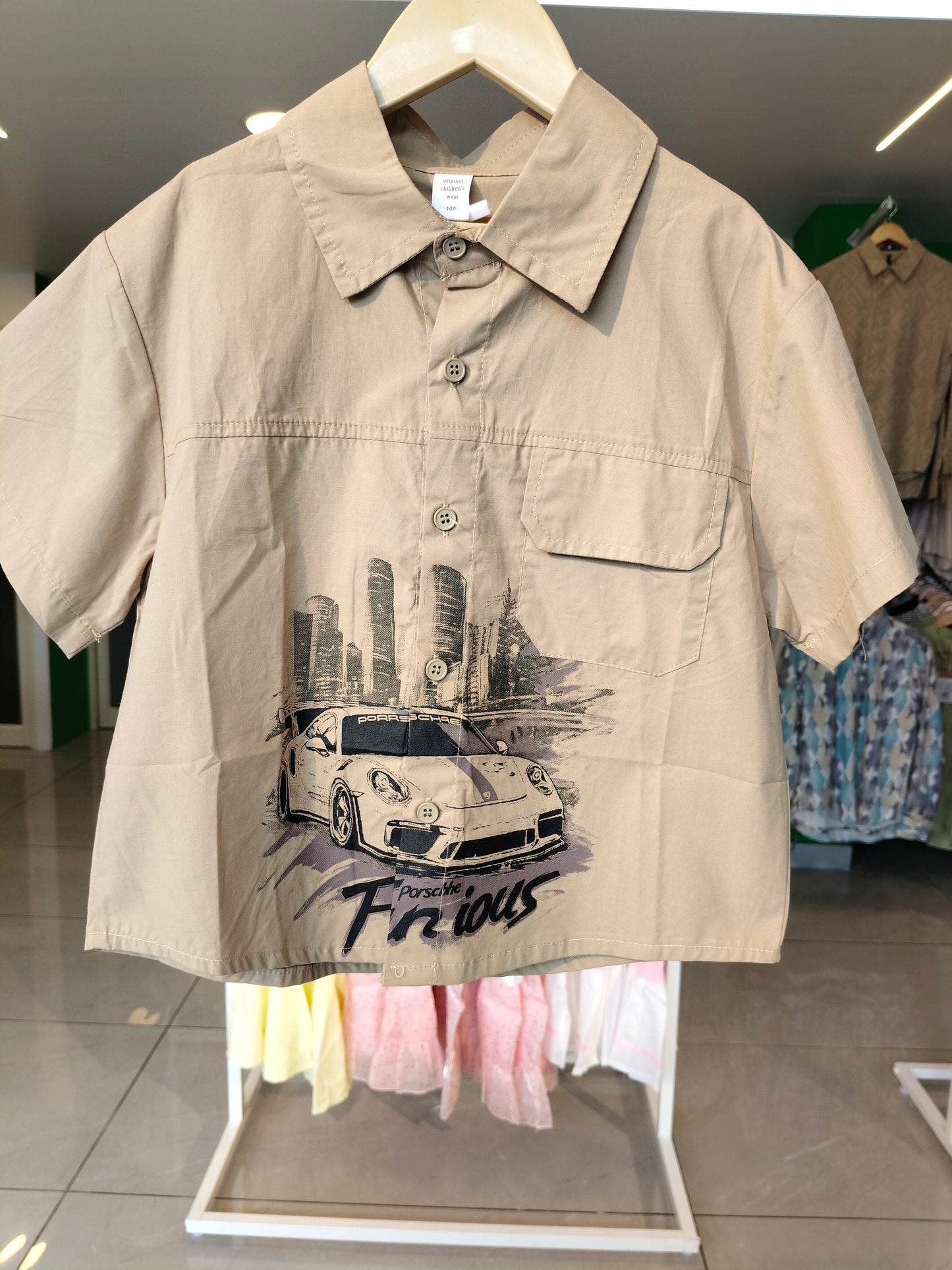 Oversized Drop Shoulder Shirt for Boys  (SIZE  90)