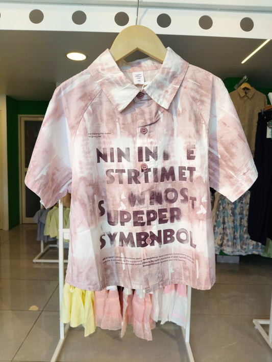Oversized Drop Shoulder Shirt for Boys  (SIZE  90)