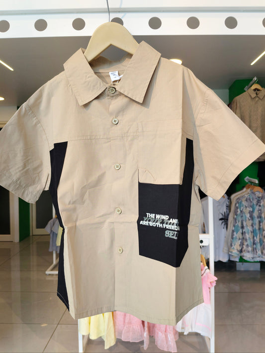 Oversized Drop Shoulder Shirt for Boys  (SIZE 90)