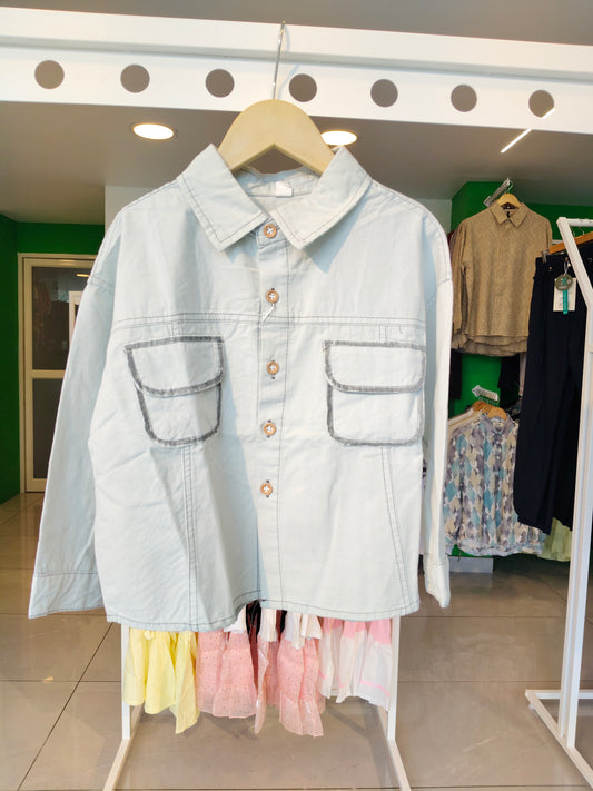 Oversized Drop Shoulder Shirt for Boys  (SIZE  90)