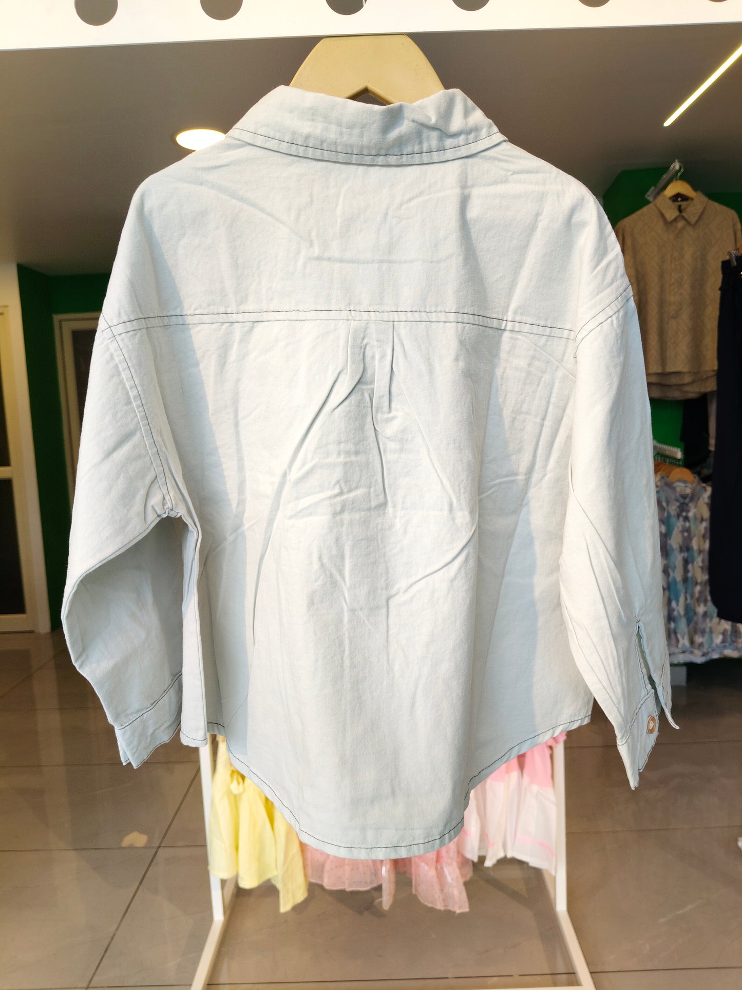 Oversized Drop Shoulder Shirt for Boys  (SIZE  90)