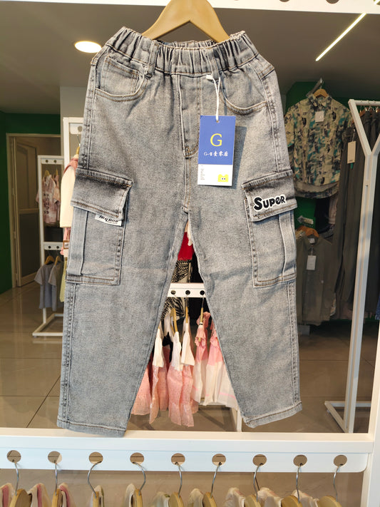 Cargo Denim Jeans for Kids  (SIZE 23)