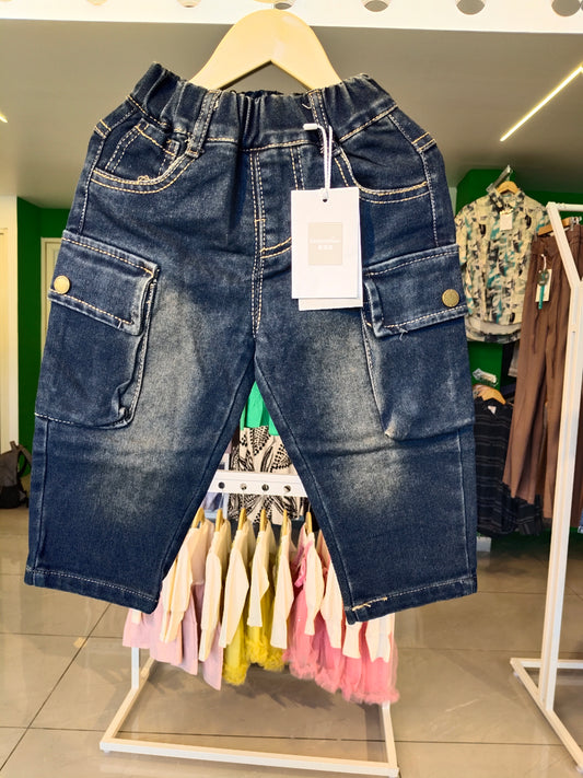 Cargo Denim Jeans for Kids  (SIZE 14)
