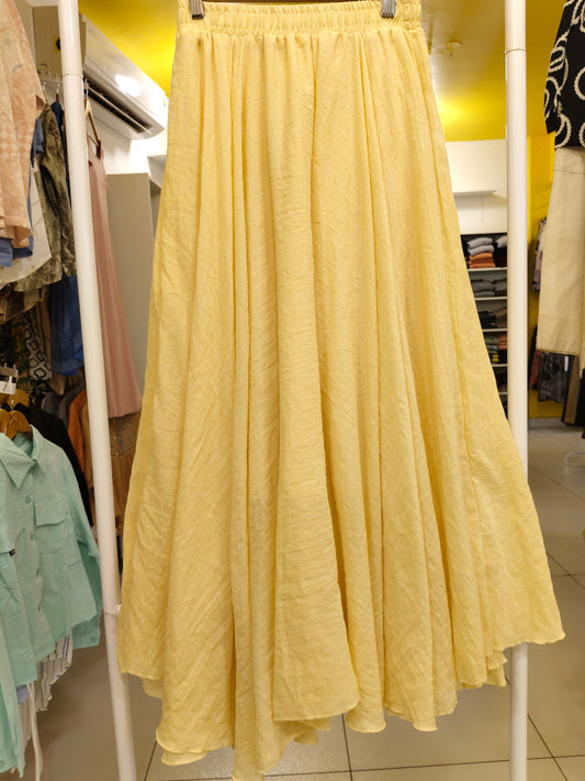 Women's Flared Plain Maxi Skirt