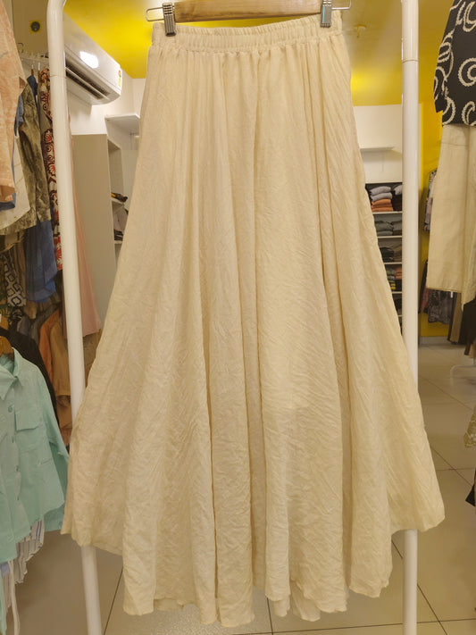 Women's Flared Plain Maxi Skirt
