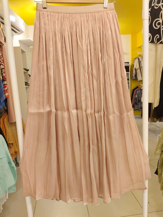 Women's Pleated Flared Maxi Skirt