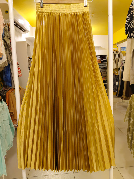 Women's Pleated Flared Maxi Skirt