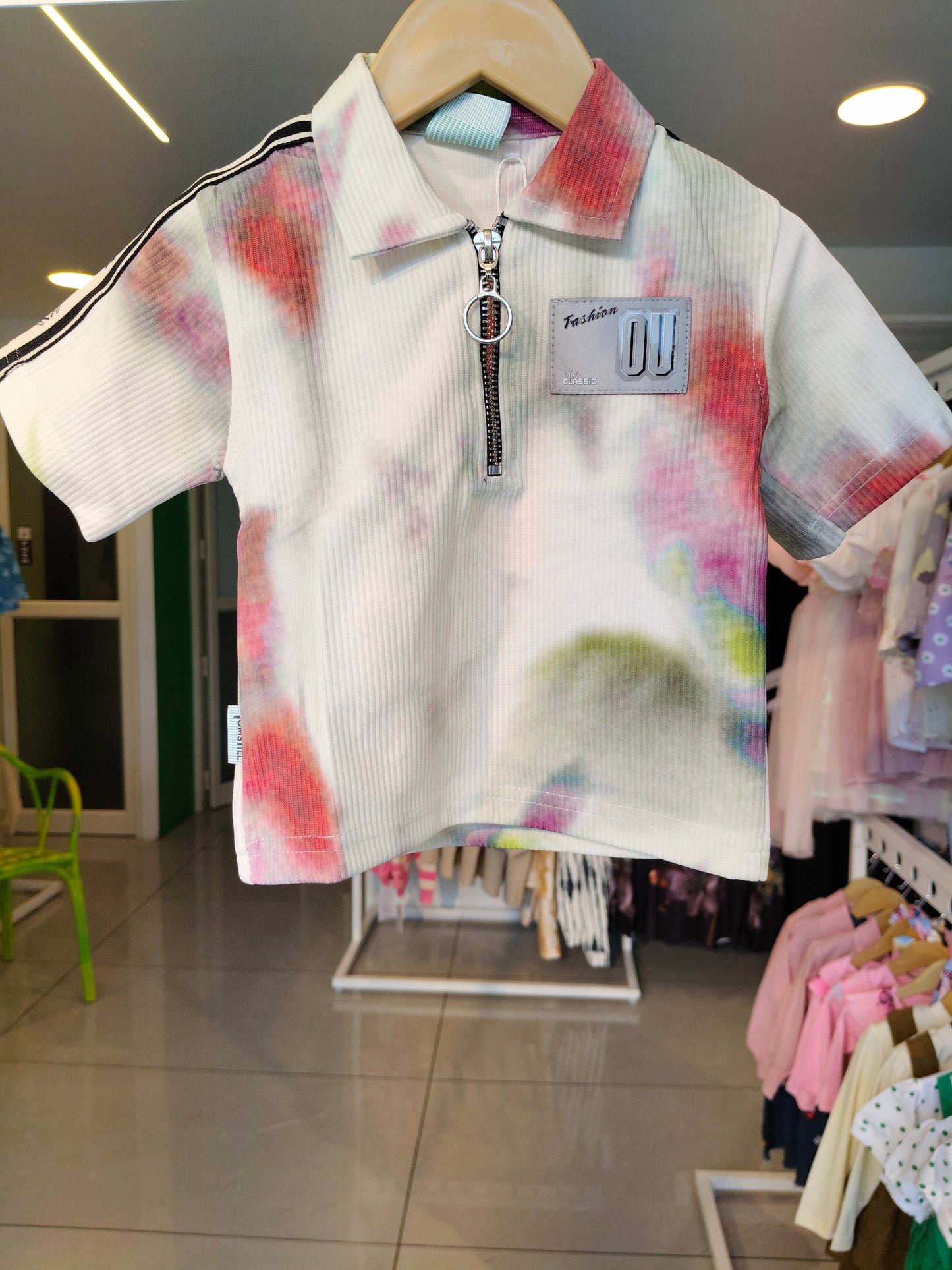 Kids' Zip-Up Polo T-Shirt (1 year)