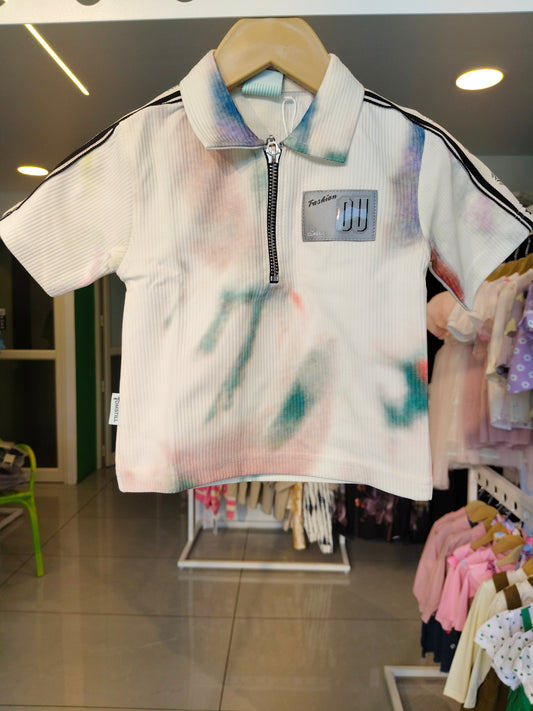 Kids' Zip-Up Polo T-Shirt (1 year)